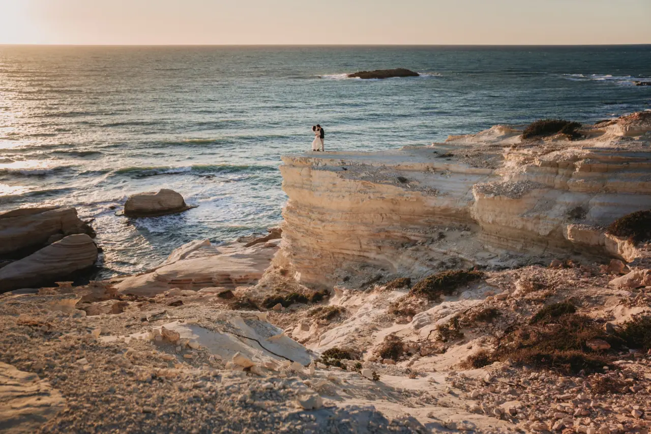 Paphos Sea Caves Cyprus Elopement Photographer — Beziique