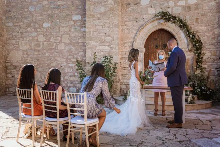 Emily & Chris's Cyprus Micro Wedding at Minthis Hills — Beziique — image 19 of 44