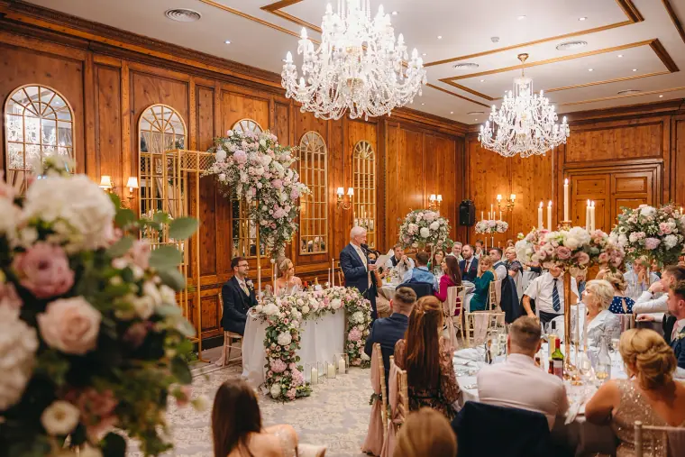 Ian & Jade's Glam Gold Hedsor House Wedding — image 24 of 43
